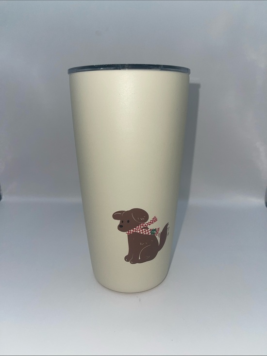 Starbucks Other - Starbucks *BRAND NEW* Cream Dog Travel Tumbler with Brown Puppy Graphic